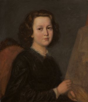Portrait of Jozefa Geppert by Aleksander Kotsis Oil Painting