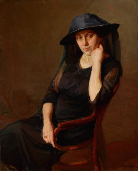 Main Product Photo of Portrait of Mrs K., Artist's Wife  Painting by Aleksander Krawczyk