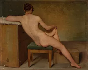 Female Nude by Aleksander Lesser Oil Painting
