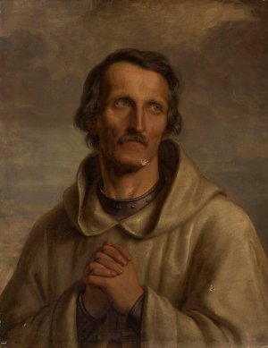 Monk - pilgrim by Aleksander Lesser Oil Painting