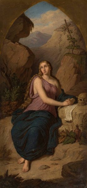 St. Mary Magdalene by Aleksander Lesser Oil Painting