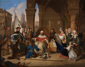 Youth of Boleslaw the Wry-Mouthed by Aleksander Lesser Oil Painting