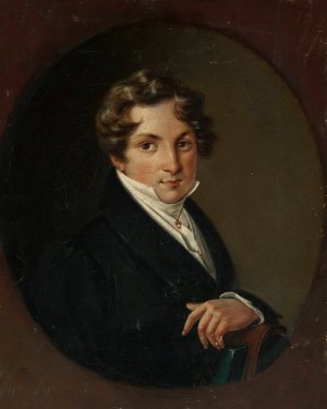 Portrait of Wladyslaw Brunwej by Aleksander Ludwik Molinari Oil Painting
