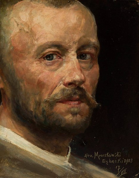 Main Product Photo of Self-portrait  Painting by Aleksander Mroczkowski
