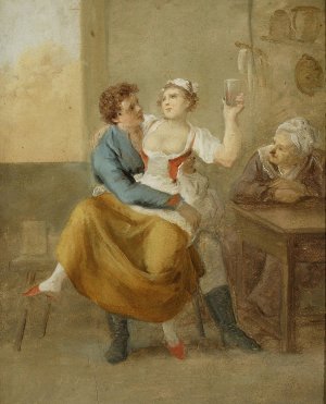Scene in a Tavern by Aleksander Orlowski Oil Painting