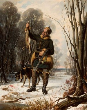 Hunter Oil painting by Aleksander Raczynski