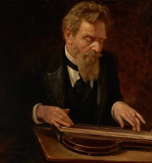 Portrait of a Musician by Aleksander Sochaczewski Oil Painting