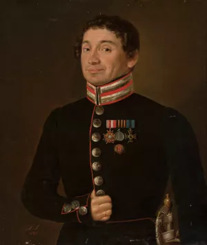 Portrait of a Russian military official by Aleksander Stankiewicz Oil Painting