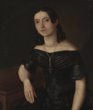 Portrait of a young woman by Aleksander Stankiewicz Oil Painting