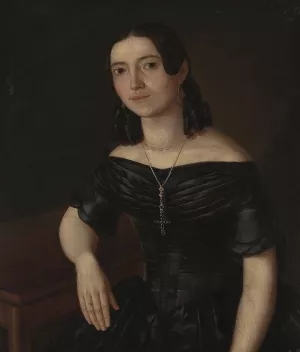 Portrait of a young woman by Aleksander Stankiewicz Oil Painting