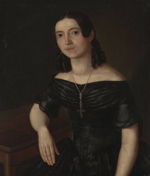 Portrait of a young woman  by Aleksander Stankiewicz - Hand-Painted Oil Painting Reproduction