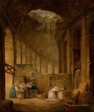 Interior of the Colosseum in Rome by Aleksandra Potocka Oil Painting