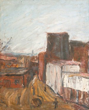 Street Scene by Aleksandrs Drevins Oil Painting