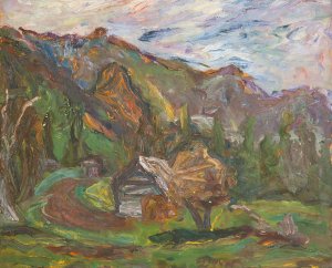 View Of Altai by Aleksandrs Drevins Oil Painting