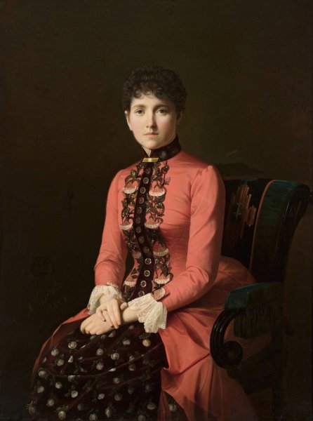 Main Product Photo of Portrait of a young woman  Painting by Aleksei Mikhailovich Kolesov