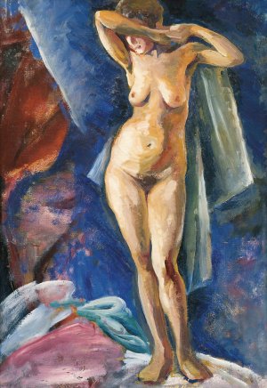 Standing Nude by Aleksey Ilych Kravchenko Oil Painting