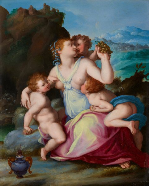Main Product Photo of Charity  Painting by Alessandro Allori