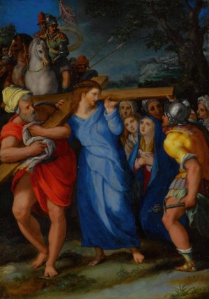 Christ Carrying the Cross by Alessandro Allori Oil Painting