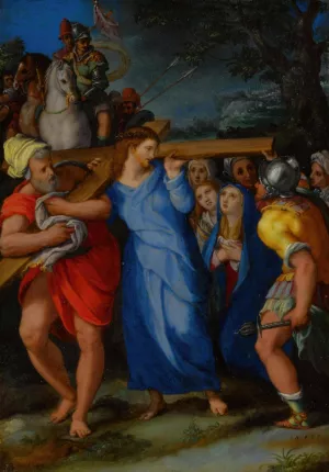 Christ Carrying the Cross by Alessandro Allori Oil Painting