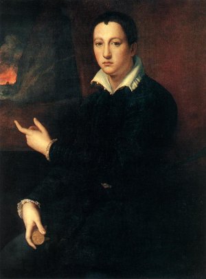 Portrait of a Young Man by Alessandro Allori Oil Painting