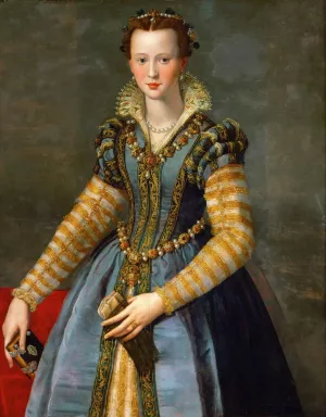Portrait Of Maria De'Medici by Alessandro Allori Oil Painting