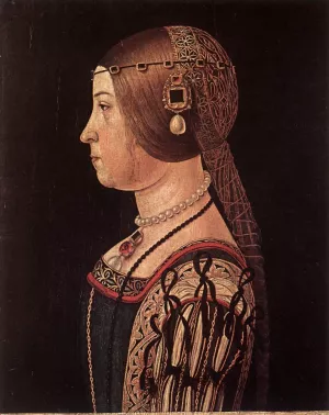 Portrait of Barbara Pallavicino by Alessandro Araldi - Oil Painting Reproduction