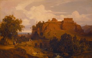Landscape, View Towards Ardea by Alessandro Castelli Oil Painting