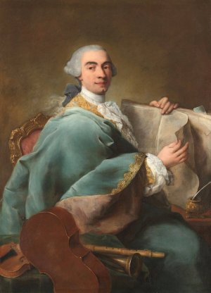 Portrait of a Musician by Alessandro Longhi Oil Painting