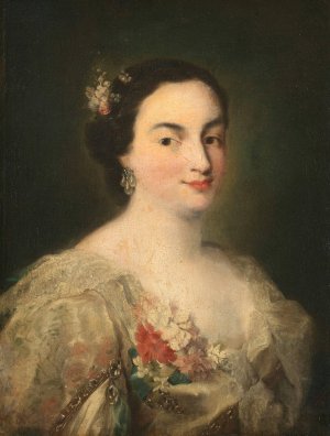 Portrait of a Young Woman by Alessandro Longhi Oil Painting