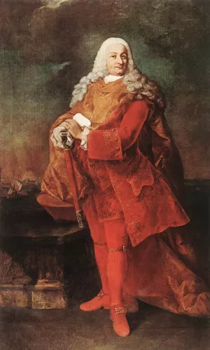 Portrait of Jacopo Gradenigo by Alessandro Longhi - Oil Painting Reproduction