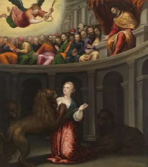 Martyrdom Of A Saint by Alessandro Maganza Oil Painting