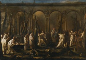 A Monk's Burial by Alessandro Magnasco Oil Painting