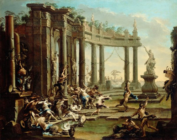 Bacchanale  by Alessandro Magnasco - Hand-Painted Oil Painting Reproduction