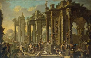 Bacchanalian Scene by Alessandro Magnasco - Oil Painting Reproduction
