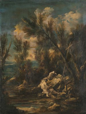 Carthusian Monks in a Landscape by Alessandro Magnasco Oil Painting