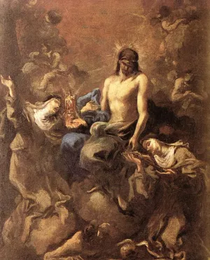 Christ Adored by Two Nuns painting by Alessandro Magnasco