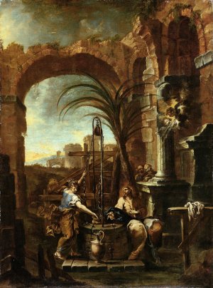 Christ and the Samaritan Woman by Alessandro Magnasco Oil Painting