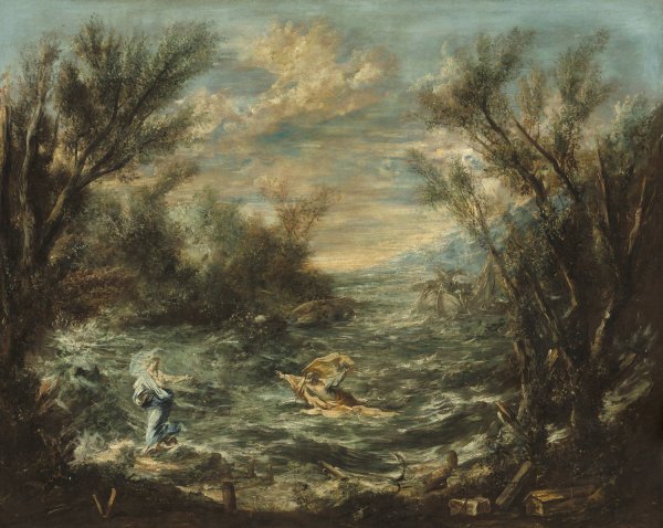 Main Product Photo of Christ at the Sea of Galilee  Painting by Alessandro Magnasco