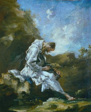 Hermit in the Desert by Alessandro Magnasco Oil Painting