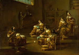 Nuns at Work by Alessandro Magnasco Oil Painting