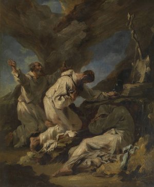 Praying Monks by Alessandro Magnasco Oil Painting