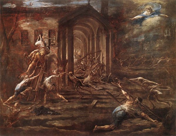 Main Product Photo of Sacrilegious Robbery Painting by Alessandro Magnasco