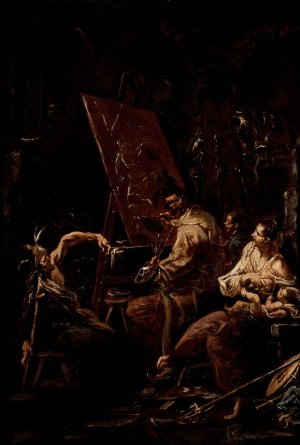 The Artist's Studio by Alessandro Magnasco Oil Painting