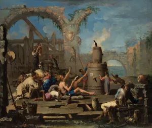 The Tame Magpie by Alessandro Magnasco Oil Painting