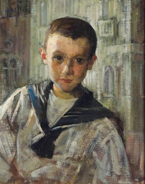 Ritratto di Giorgio, figlio di Angelo Balbi by Alessandro Milesi Oil Painting