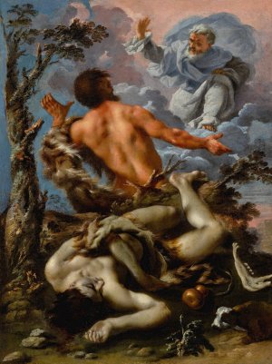 Cain And Abel by Alessandro Rosi Oil Painting