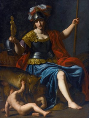 Bellona With Romulus And Remus by Alessandro Turchi Oil Painting