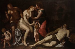 Death of Adonis by Alessandro Turchi Oil Painting