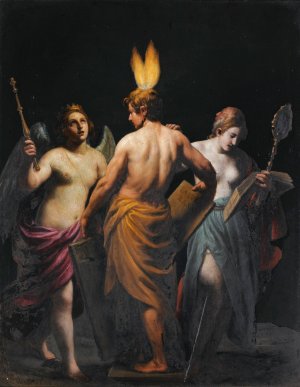 Hilosophy, History And Prudence Awakening The Mind To A Desire For Knowledge by Alessandro Turchi Oil Painting