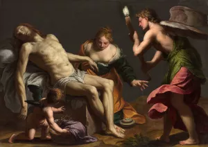Lamentation over the body of Christ by Alessandro Turchi Oil Painting